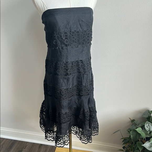 Maggy London Dresses & Skirts - Vintage Women’s Strapless Silk Lace Whimsigoth Vamp Feminine Romantic Dress 12